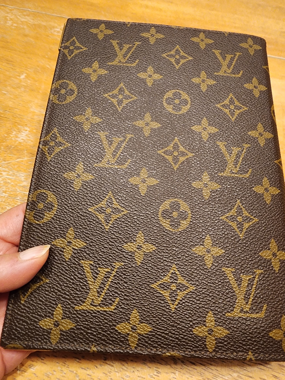 Louis Vuitton Monogram Canvas Notebook Cover in Brown and Gold - Picture 4 of 16